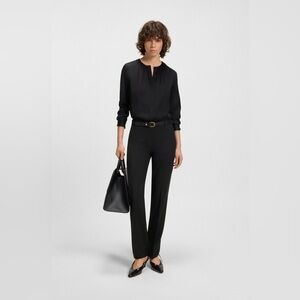 HUGO BOSS PANTS IN VIRGIN WOOL 96% and 4% elastane women's. black. Size-8. Like